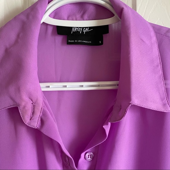 Nasty Gal - Chiffon Button-up Top - Picture 3 of 7